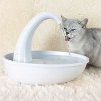 Pet supplies plastic swan automatic circulation flowing water dispenser water feeder fountain for cat dog