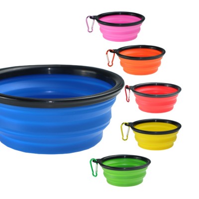 Wholesale Free Sample Custom Foldable Silicone Pet Water Collapsible Portable Dog Bowl