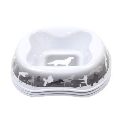 high quality Red printed melamine dog bowl feeder custom logo