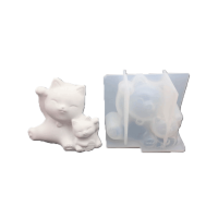 Diy crystal drop gum mirror stereoscopic lucai cat mold aroma gypsum silica gel hand-decorated expandable stone baking