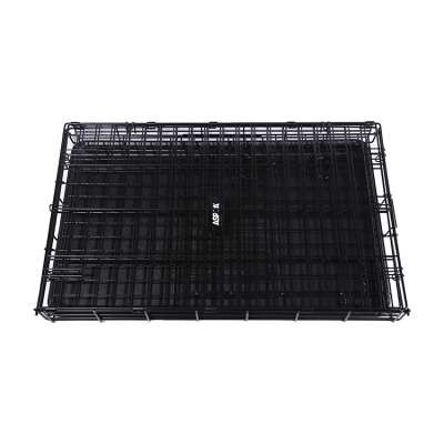 Black Metal Dog Kennel Cage