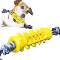 Pet Dog Toys Funny Molar Stick with Rope Single Bone Dog Chew Bite-resistant Toothbrush