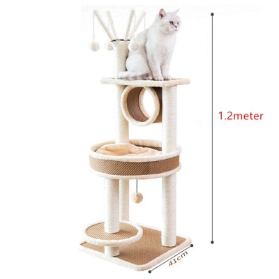 Top sell Pet start natural  Wood Cat Tree Fur Scratch Post Cat Tree Pet For Cat